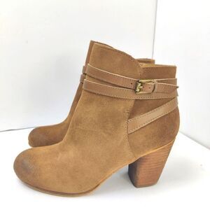 NEW BP Nordstrom Suede Leather Ankle Bootie Sz 5.5 Tandem Lea High Heel Zipper